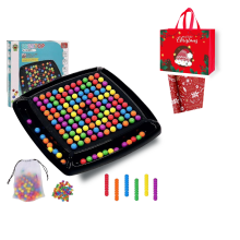 (120 cuentas) Regalo de Navidad 2025 48-241 piezas de cuentas Tablero de ajedrez de estrategia intelectual Tablero de ajedrez para niños y a