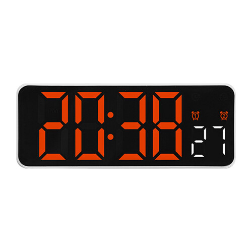 Digital Clock with LED Display Indoor-2806 orange light