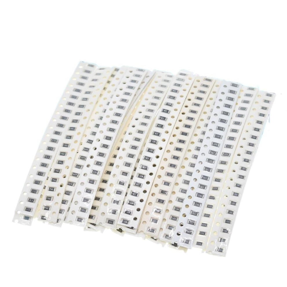 33Valuesx 20Pcs660pcs 0603 0805 1206 Resistor Kit Assorted 1R To 1M Ohm 1% Smd Sample Kit Diy 3.3R 5.1R 10R 47R 62R 82R 1K 10K (1206 660Pcs) 9412369519436