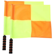 2 x football line flags, 15 x 13 inch referee flags with storage bag
