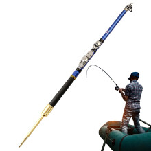 Telescope fishing rod Adult fishing rods, portable fishing equipment Travel fishing rod, light, telescopic fishing rod for sea, pond fishing blue