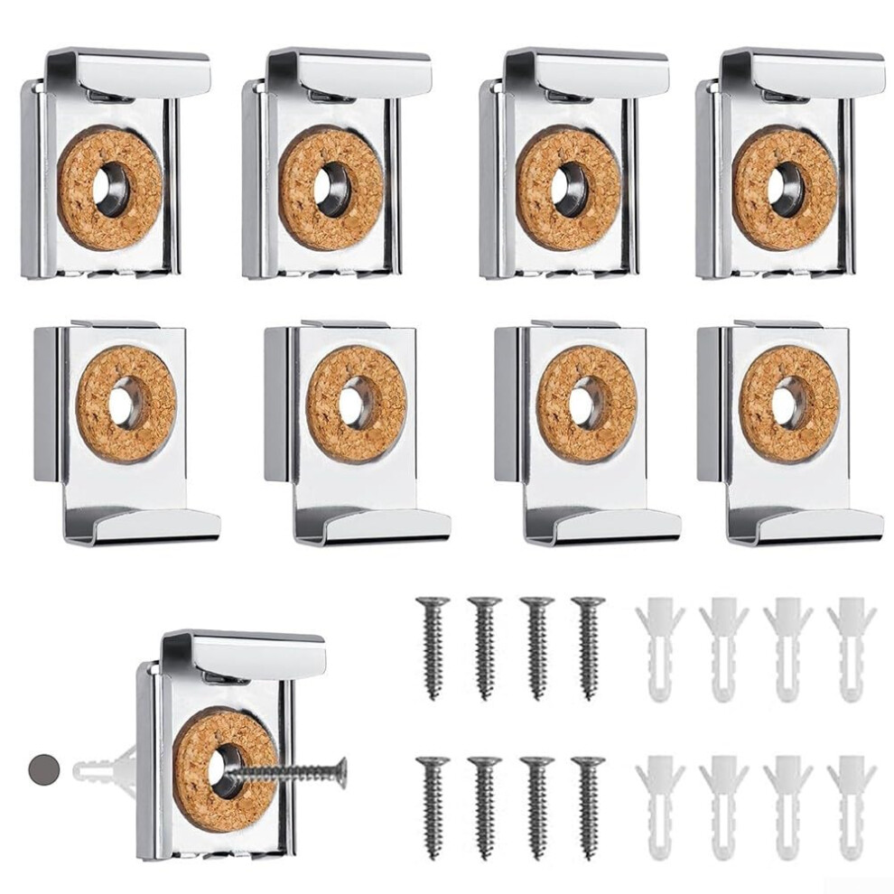 Mirror Brackets Set Of 8 Springloaded Wall Hangers For Glass Mirror Installation 9412369519566