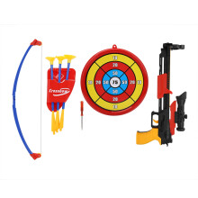 Lichtgevende boogschietset voor kinderen met LED-pijlen met zuignappen en doelen. Duurzaam speelgoed voor buiten, leuk en leerzaam. Cadeau voor