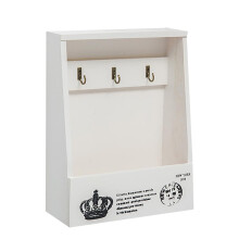 Organizador de Correspondências com Ganchos, Porta-Chaves de Parede, Decoração em Madeira Natural para Entradas e Porta-Chaves Decorativo