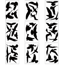 Anti-Collision Window Bird Stickers, Glass Door Protect Save Bird Strikes, Easy Install Long-Lasting Self-Adhesive for Smooth Surface, Decorative Appe