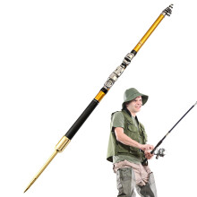 Telescope fishing rod – extendable catfish fishing rod, travel fishing rod, lightweight telescope fishing rod for sea, pond fishing gold