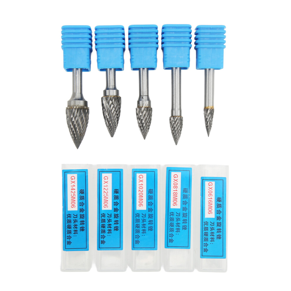 Rotary Burr 4 Metal Grinding, Tungsten Carbide Burr Multi-Purpose Carbide Rotary Tool Bits Set, Round Tip Cone Burrs 4 Wood Carving & Steel Cutting 9139052824515