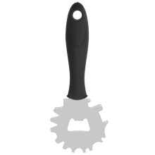 Grillskrape med sklisikkert håndtak, ergonomisk design, grillrengjøringsverktøy med blad i rustfritt stål, multifunksjonell med ølflaskeåpner,