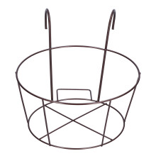 Fioriere sospese rotonde artistiche in metallo, elegante supporto artistico in ferro per il tuo balcone, supporto per fiori sospeso, contenitore