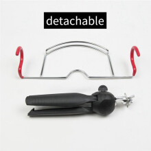 Portable Ice Fishing Rod Holder Adjustable Angle Anti-Slip Easily Installation Double- Fish Pole Holder