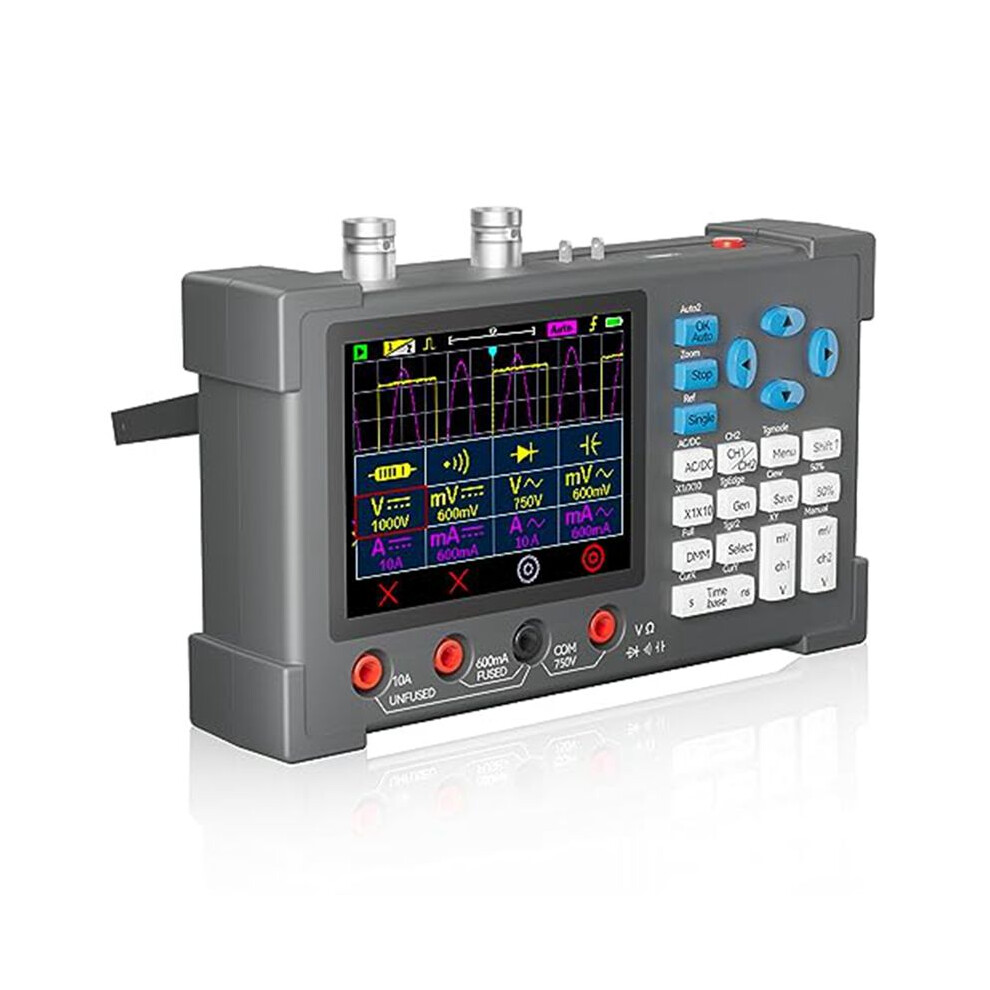 3-In-1 Portable 2-Channel Handheld Oscilloscope 120Mhz Bandwidth 500Msa/S + Digital Multimeter Tester Auto Range 6131667547677