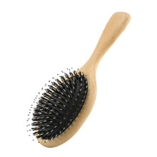 Cepillo de Pelo con Cerdas de Jabalí, Peine de Haya Natural, Cepillo para el Cabello Rizado, Grueso, Largo, Seco, HúMedo, Desenredante, Cepillos de