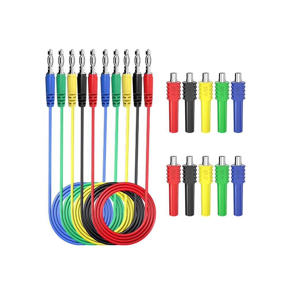 Multimeter Test Leads Kit Safety Piercing Probe 4Mm Banana Plug Stainless Needle Alligator Clips Automotive Tool Set 4712587090256