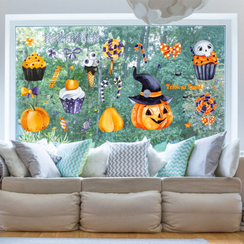 Είδη για μπομπονιέρες για πάρτι Halloween, μοναδικά σχέδια τατουάζ με γκλίτερ για 2