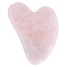 Återställd lyster, Gua Sha ansiktsverktyg med jade- och rosenkvartsstenar för anti-aging hudterapi, perfekt för resor och hemmabruk, en omtänksam