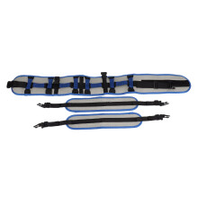 Cinto de marcha acolchoado inovador, com suporte em tecido respirável para conforto incomparável do paciente durante as transferências.