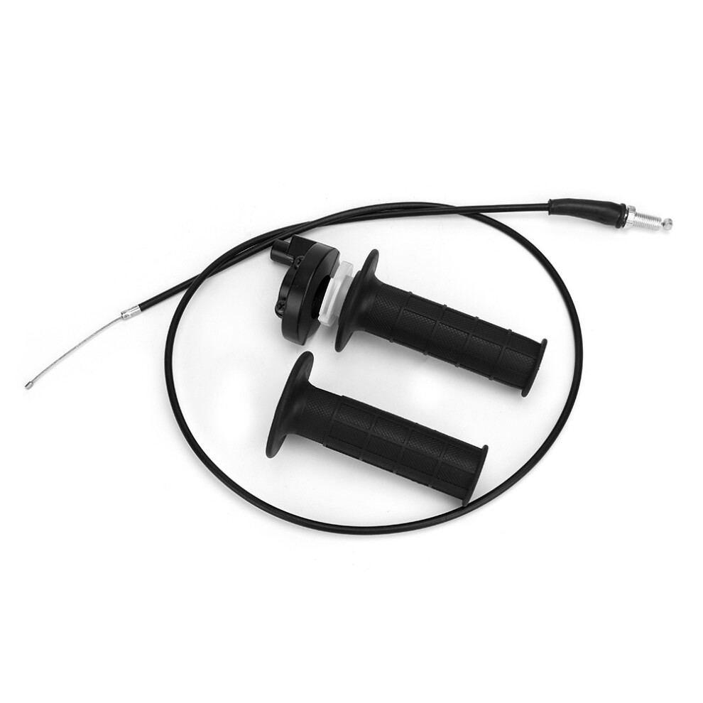 Twist Throttle Accelerator Handle Grips W/ Cable Universal Fitment Mini Bike Throttle Cable Assembly Kit Compatible W/ Atv Dirt Scooter Rubber 9139052828445