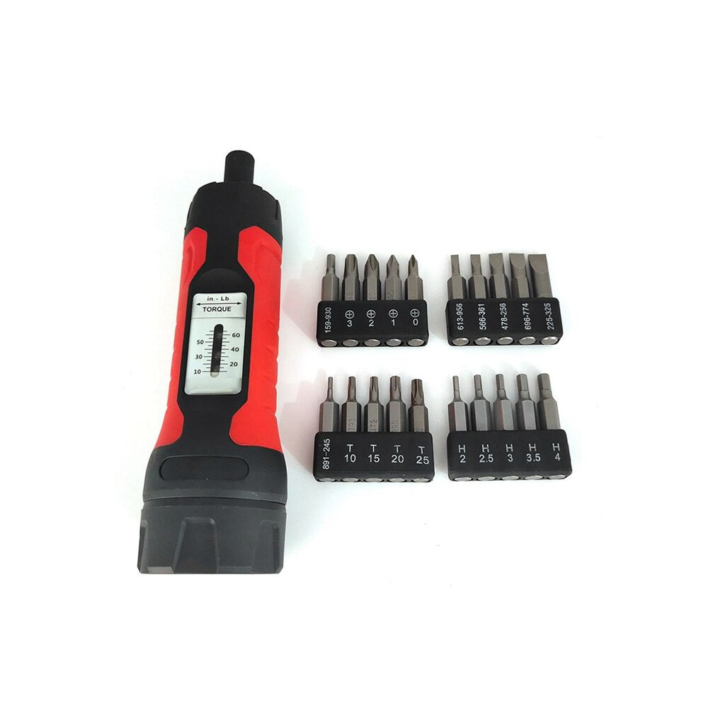 Adjustable Manual Torque Screwdriver Set Windows Torque Screwdriver With 20 Screwdriver Bits. 4712208831022