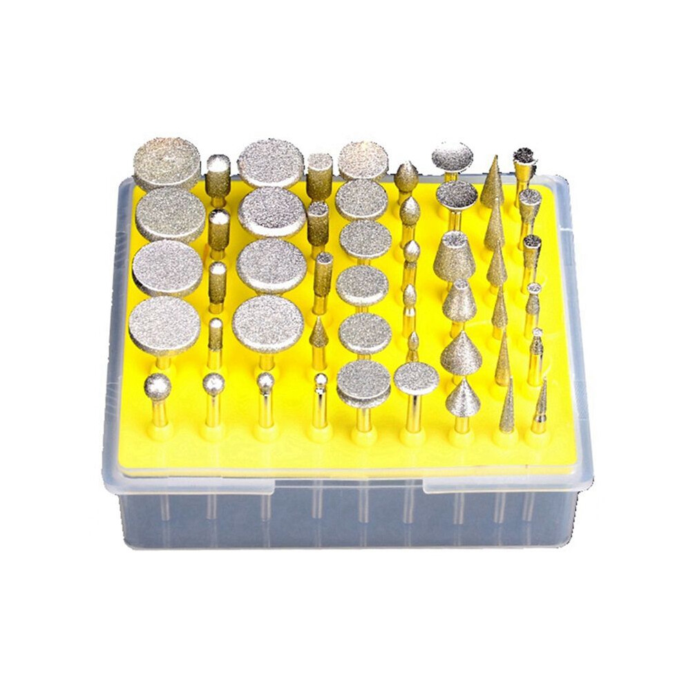 Diamond Grinding Head Set 3Mm Handle Grinding File Abrasive Rotary Tool Grinding Head Diamond File 6131641898382