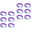 12Pieces Acrylic Light Bracelets Multiple Color Glowing-Purple 1