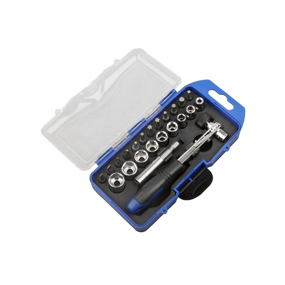 23Pc Quick Ratchet Wrench Socket Extension Rod Group Kit Household Ratchet Wrench Socket Group Kit Tool 4712790610104