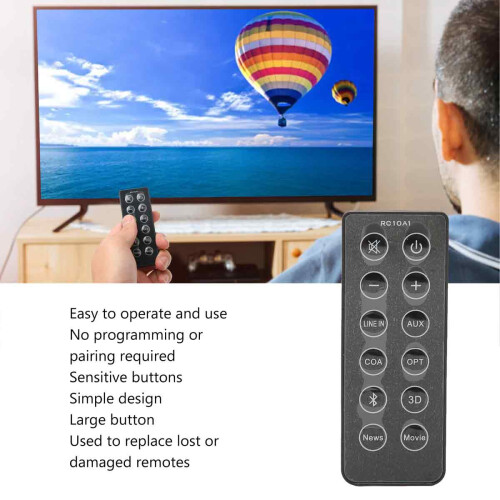 Télécommande universelle pour enceintes de bibliothèque Edifier, télécommande intégrée à piles, aucune configuration requise, compatible avec 1