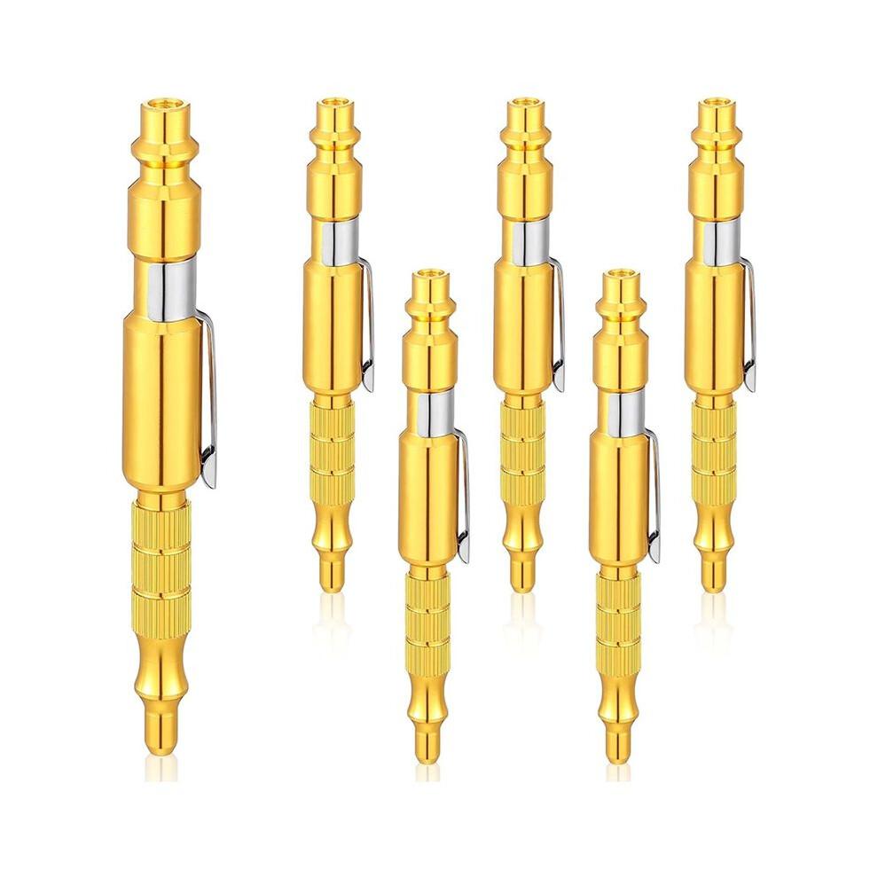 6Pcs 1/4In I/Mtype Adjustable Pocket Plug Air Blow Gunair Blower For Compressor Air Blower Pen For Dust Cleaning,Gold 4712919603611