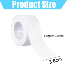 Ruban d'étanchéité pour cuisine et salle de bain, ruban de calfeutrage imperméable auto-adhésif, protection de bord durable en PVC pour évier,