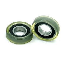 10pcs 6901288 12x28x8mm Coated Roller with 6901RS Bearing Outer Diameter 28mm Polyurethane Covered Door and Window Plastic Bearings