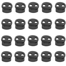 Elastics Cord Clamps Round Edges Fashion Accessories-Black