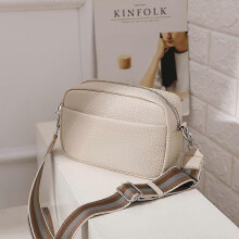 (Beige) Handbag Wide Strap Women Crossbody Bags Solid Classic Ladies Handbags Luxury Square Women Bags Shoulder Crossbody Sling Bags For Femele