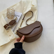 (Coffee) Handbag Women's PU Retro Luxury Solid Color Small Shoulder Bag Fashion Simple Underarm Handbag for Femele Travel Crossbody