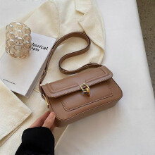 (20cmx12cmx5cm, Khaki) Handbag Vintage Small PU Leather Armpit Bags for Women Hit Trend Female Branded Trending Crossbody Bag Underarm Handbag