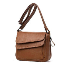 (Brown) Handbag bags handbags women famous brands designer handbags high quality pu leather ladies crossbody shoulder bag for female