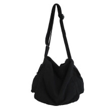 (Large Capacity Bag, C) Handbag Large Capacity Canvas Shoulder Bags Solid Soft Denim Leisure Or Travel Bag for Women Fashion Fatchels Winter Package