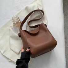 (25cmx25cmx14cm, Coffee) Handbag Bucket Shoulder Side Bags for Women Female Designers Trend Small Leather Crossbody Bag Handbags and Purses