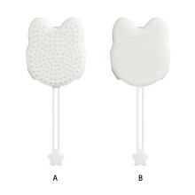 Silicone Pet Massage Brush Glove Double Side-Creamy White