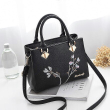 (Black) Handbag Women's Bag Female Leisure Style Atmosphere Fashion Female Bag Cross Body Bag Single Shoulder Bag Handbag