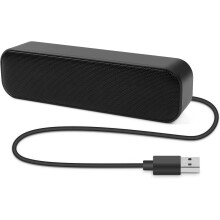 Kompakter Computerlautsprecher mit 3D-Surround-Stereo-Sound, Passivmembran für tiefe Bässe, Ein-Kabel-Anschluss für Audio und Strom,