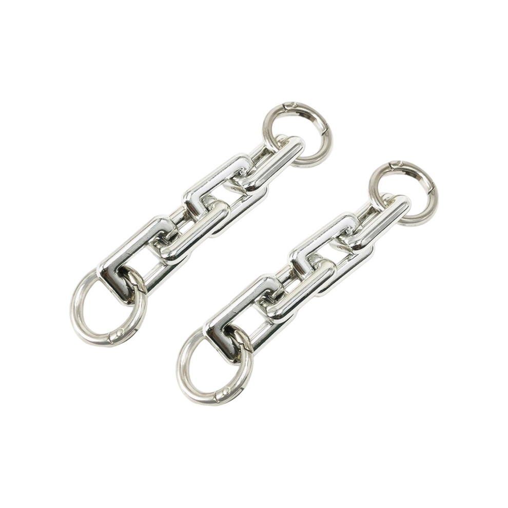 2Pcs Pvc Bag Extender Strap 11.6Cm Length Clip On Purse-Silver 7754001201081