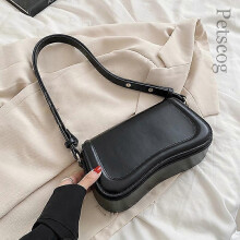 (Black) Handbag Trendy Fashion Handbags For Women Pu Leather Flap Female Underarm Hobo Bag Fashion Luxury Ladies Shoulder Bags Green