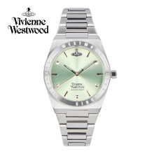 VIVIENNE WESTWOOD VV244PGRSL Analog Quartz Mineral Crystal Green Silver