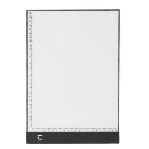 (As show, One size) LED Light Box Tracer with Scale A4 Soft White Light Efficient Light Transmission Touch Buttons Tracing Light Box 1