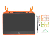 (As show, One size) LCD Writing Tablet Fawn Model Large Size Colorful Erasable Toddler Doodle Board for Kids Children Orange