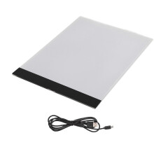 (As show, One size) LED Light Box Tracer Efficient Light Transmission Soft White Light USB Charging Ultra Thin A4 Tracing Pad for Stenciling