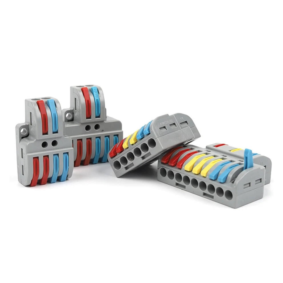 Quick Wiring Wire Connectors Spring Splicing Cable Connector Pushin Compact Conductor Terminal Block Spl(Nc933) Pack Of 5 Standard Size Nc933 9412369523266