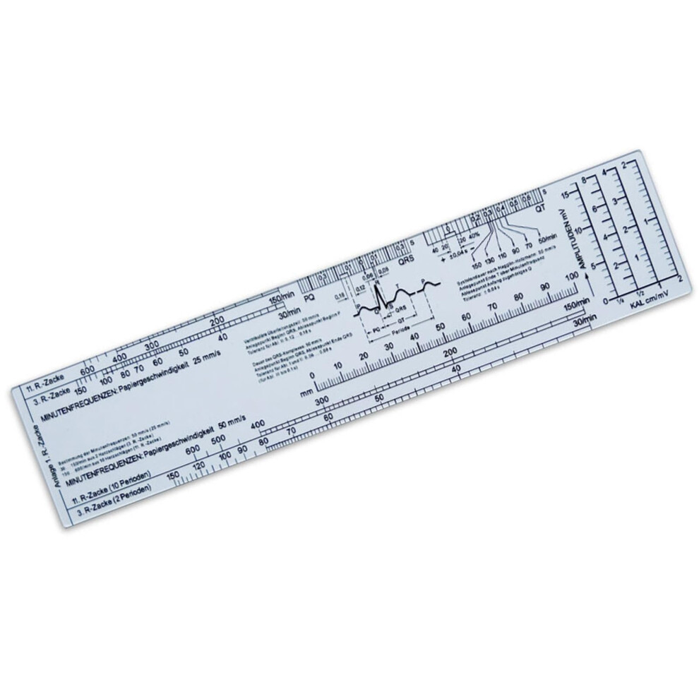 Herzfrequenz linear ruler heart rate measuring tool for interpretation electrocardiogram ruler measurement rule