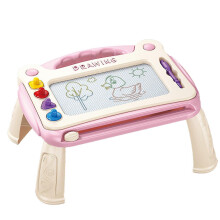 (As show, One size) Magnetic Drawing Board Erasable Educational Skill Development Painting Doodle Writing Table with 4 Stamps for Boys Girls Pink