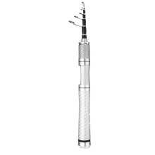 Retractable fishing rod, telescopic rod, compact for travel, lightweight for sea and beach