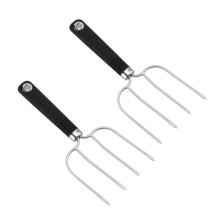 2 Pieces Bold Turkey Fork Grill Roasting Forks Cooking Cooking Fork Turkey Lifter Carver for Serving Meat Turkey Lifting Forks Poultry Lifter Black